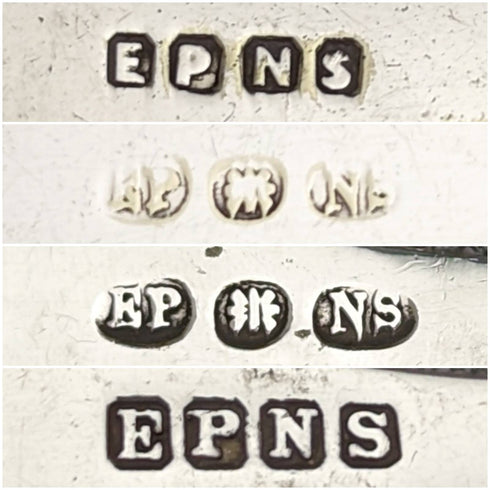 British vintage silver plate dessert cutlery set white butterfly shell handle